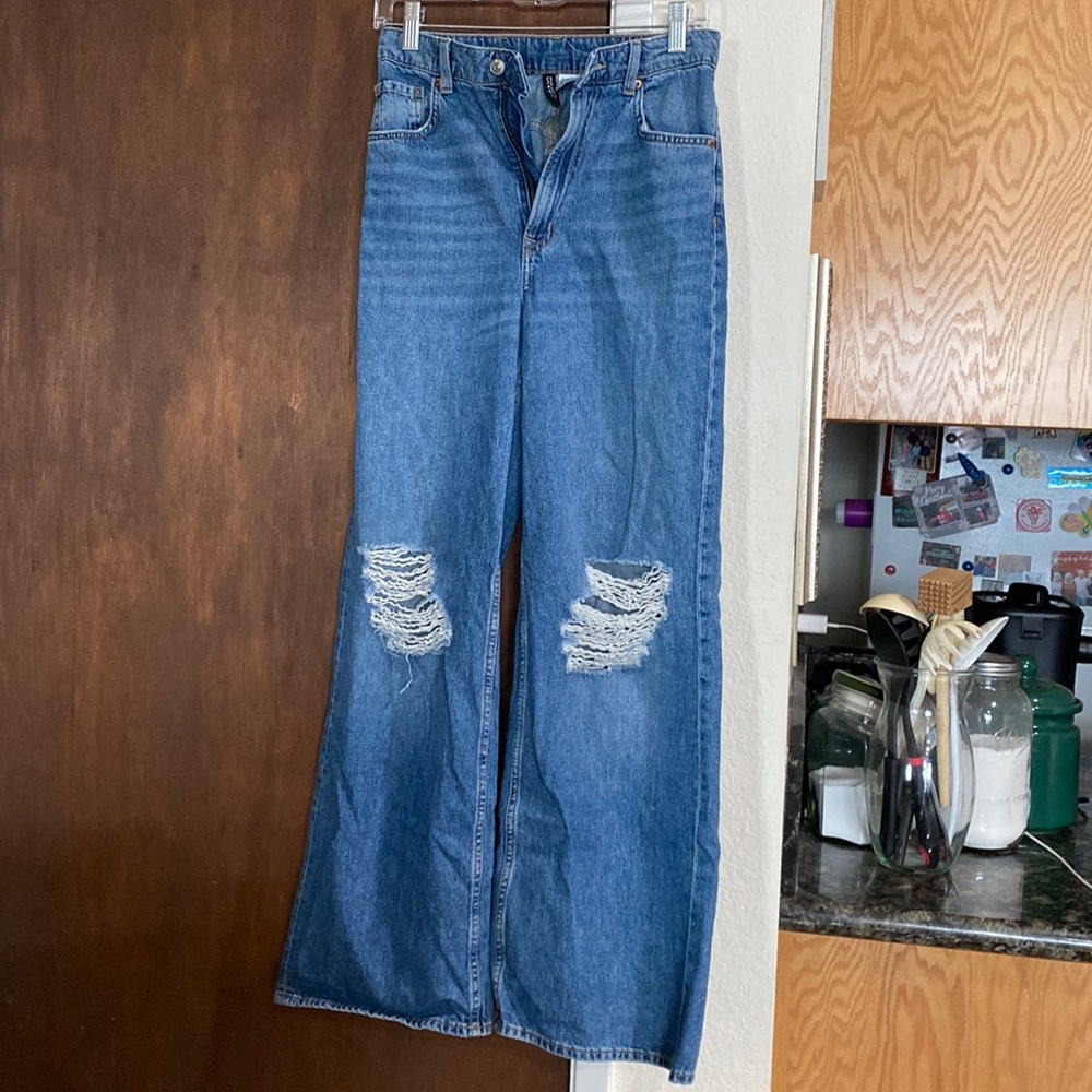 Divided HM high waist wide leg jeans nearly new